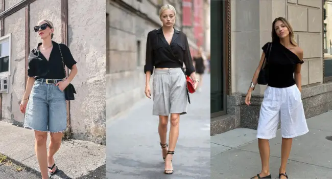 Bold in Bermuda Shorts summer look